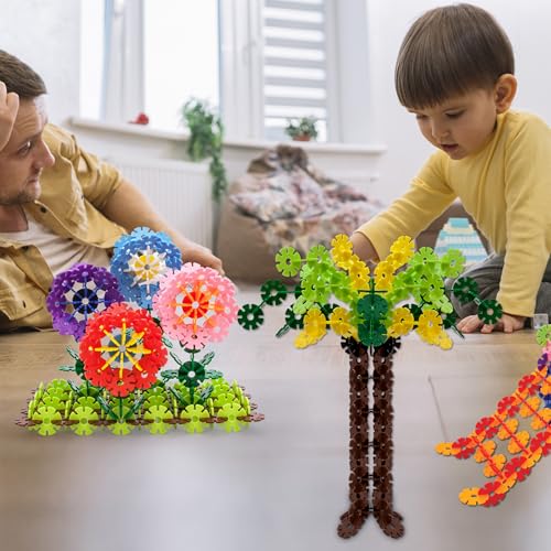 PicassoTiles Building Chips Interlocking Disc Construction Blocks in 12 Colors STEM Learning Early Education Toy Engineering Playset Child Brain Development for Toddlers Girls Boys Kids Age 3+ PTF108 - Image 3