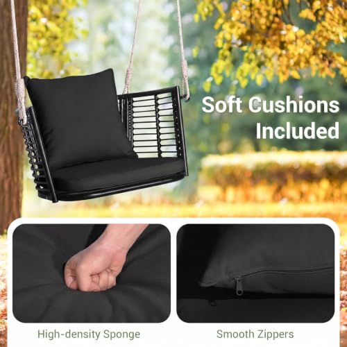 Image of Tangkula 2 Pack Outdoor Hanging Porch Swing with Cushions, Single Person