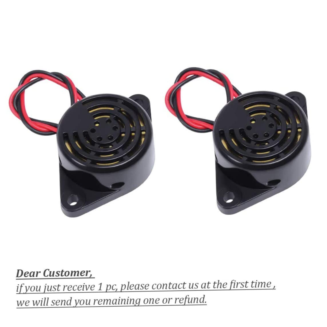 Buzzer piezoele, segnale acustico di cicalino, allarme del cicalino DC 3-24V attivo Brumer acustico Piezo Elettronico Sunitore continuo con filo di piombo, allarme del cicalino, beep elettronico