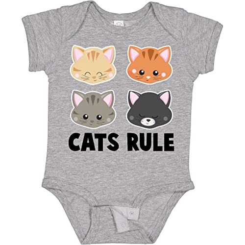 Image of inktastic Cats Rule with Cat Heads Baby Bodysuit
