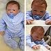 YGCBEAR 46CM New Unisexe Reborn Belle Réaliste Bébé, Poupée De Simulation De Bébé en Vinyle Silicone Main Réaliste Lifelike Poupée Souple Poupée + Vêtements Silicone