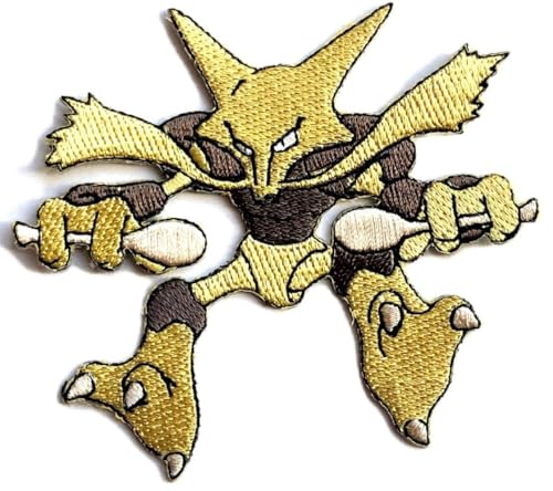  Hobbies and patch toppa termoadesiva ricamata Alakazam Psico Abra kadabra evoluzione mostro anime manga da stirare o cucire decorazione zaino felpa maglia borsa giacca jeans applique