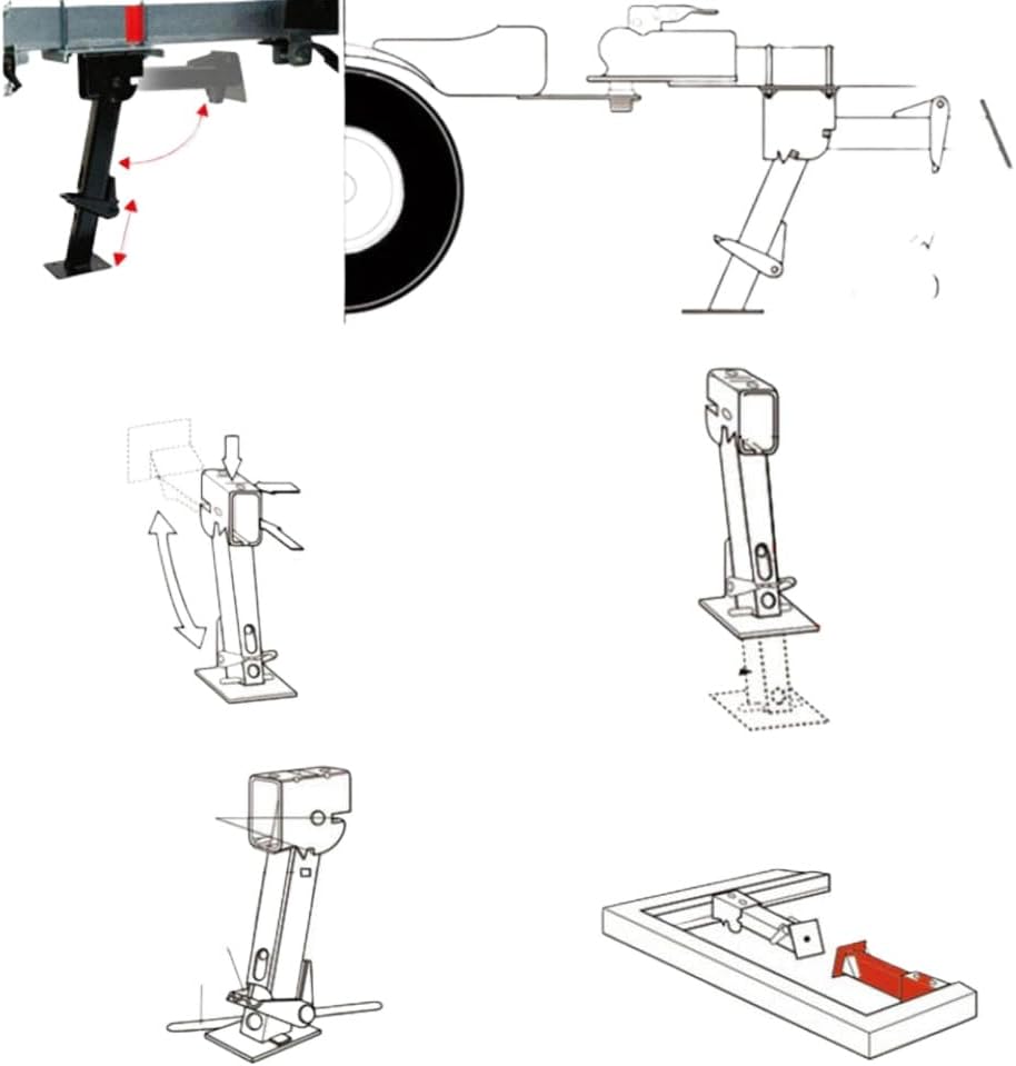 Stabilizer Jack 650lb Support Trailer Support Stabilizer Repair Accessory Compatible with RVs Trailers Off Road Vehicles Campervans