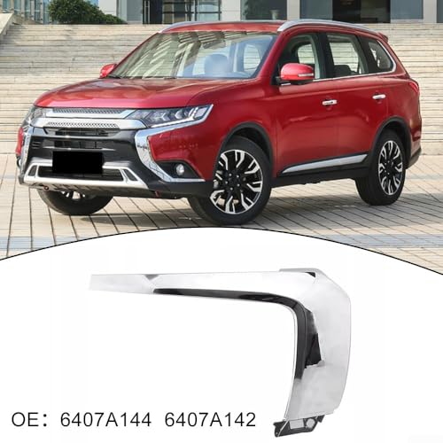 Tira de cubierta de parachoques delantero plateada para Mitsubishi Outlander 5