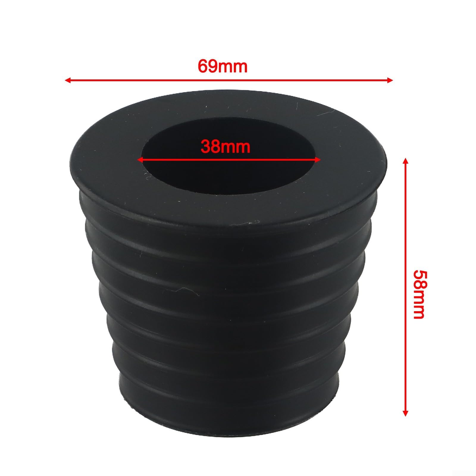 Anillo Cónico De Cuña Para Sombrilla 38 Mm – Estabilizador Anti-inclinación, Goma/Silicona, Disponible En Negro Y Blanco