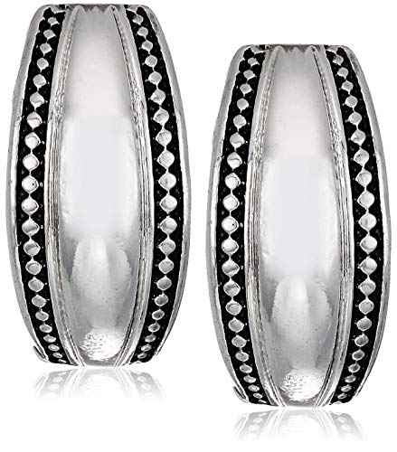 Napier Women's Casual Silver Ez Comfort Clip Button Earrings - Main Image