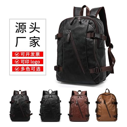 yeacher Nova mochila masculina estilo coreano estilo fashion couro estudante do ensino médio bolsa m