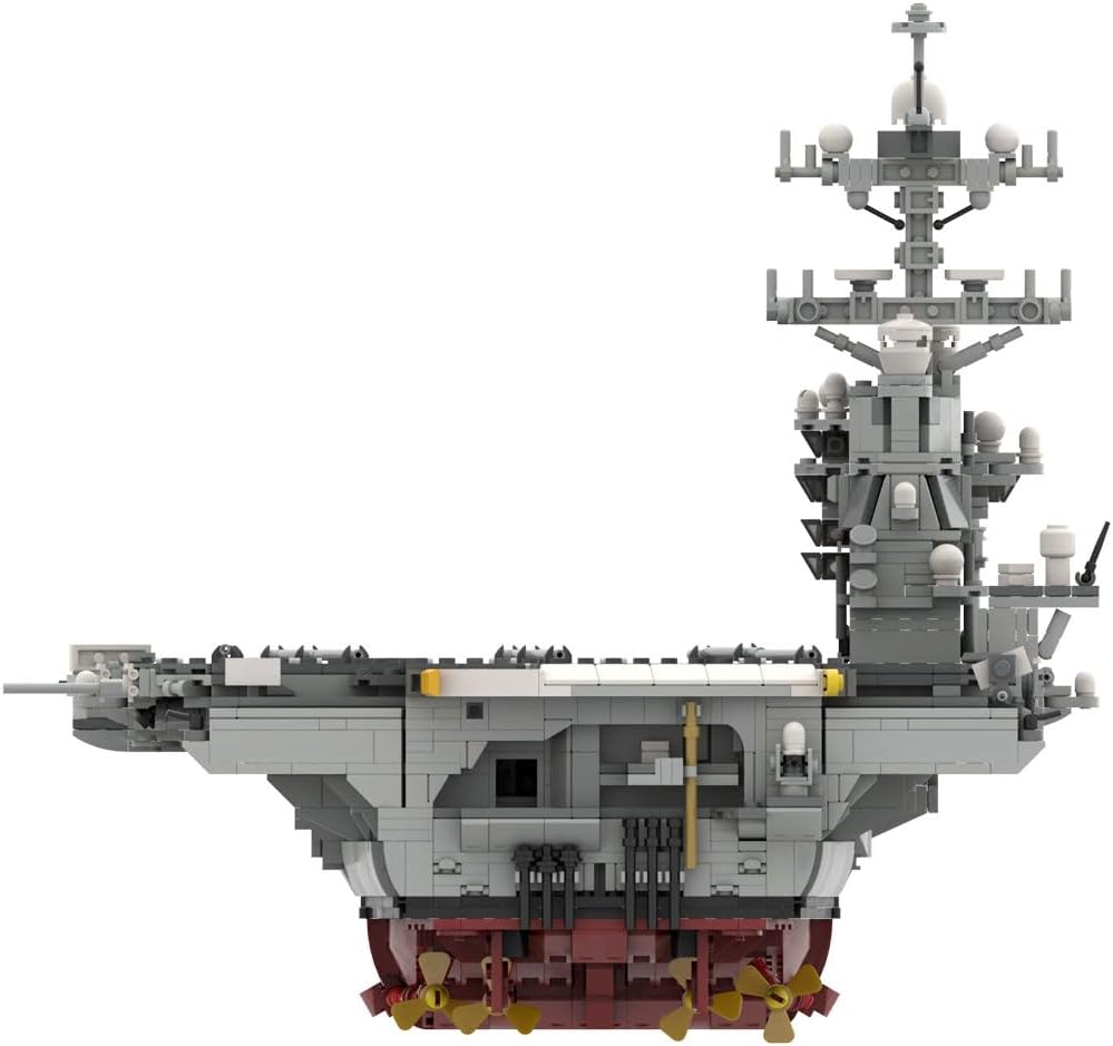 Nuclear-Powered Aircraft Carrier Building Blocks Set, 1/300 Scale USS Enterprise CVN-78 Aircraft Carrier 6354Pcs Model Kits, Ideal for Military Enthusiasts, MOC-192566 (High Brick Version)