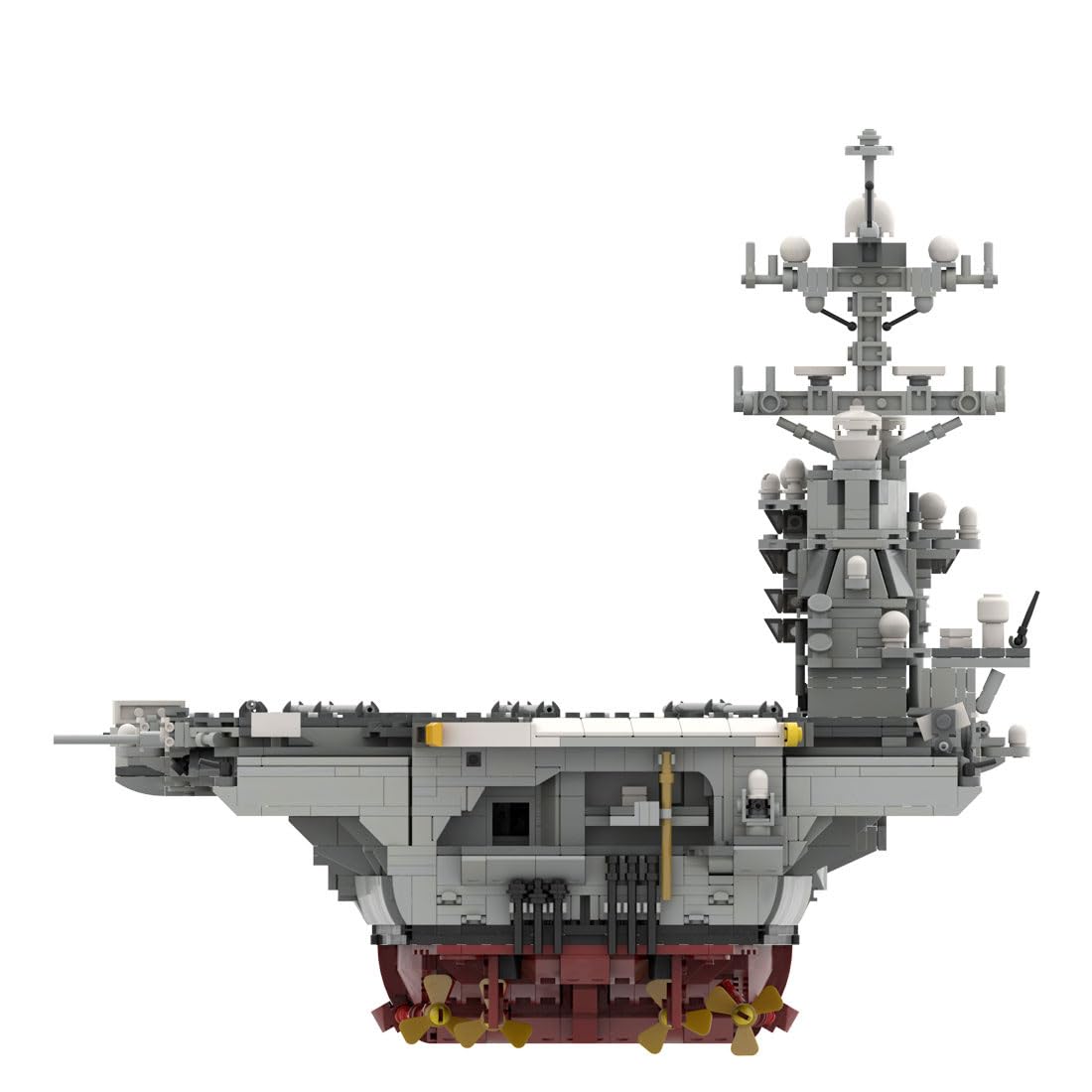 Flugzeugträger Spielset, 1/300 Flugzeugträger und Schlachtschiff Modell mit Militärflugzeuge & Hubschrauber, Assault Ship Armee Modell, Sammlungen & Geschenke für Erwachsene, 6354 Teile