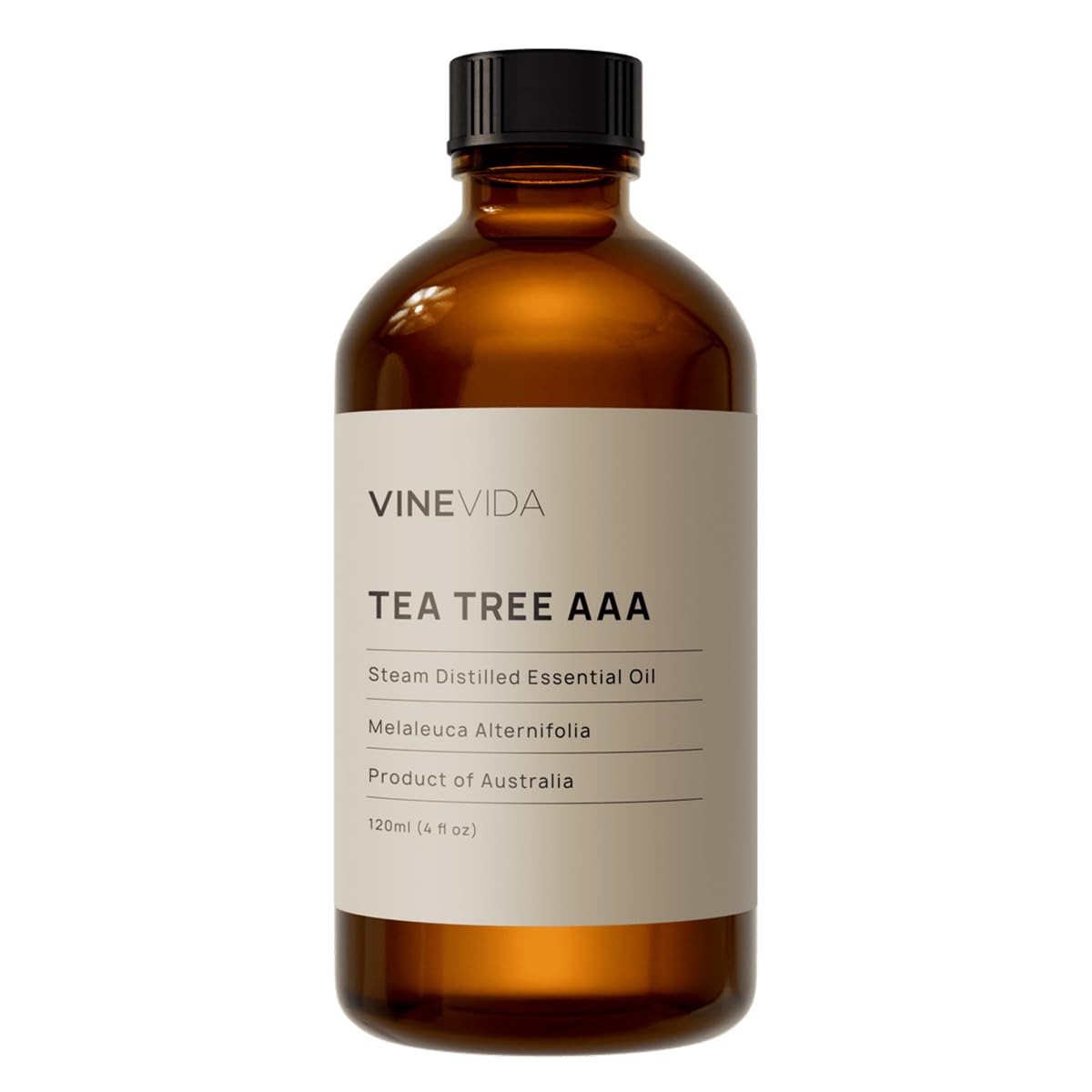VINEVIDA Tea Tree Essential Oil 4 oz - Undiluted Candle Scent DIY Scents for Candlemaking Bulk Soap Making Safe Skin, 120.0 milliliters