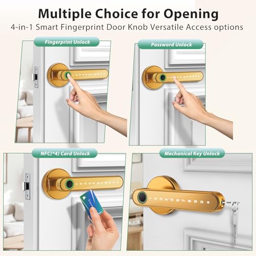 Bouton de porte biométrique à empreinte digitale contre perte de clés