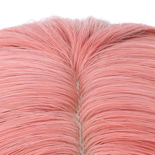 Image of PATTNIUM Light Pink Wig for Kids Girls Long Curly Wigs Pink Middle Part Heat Resistant Synthetic Wigs Halloween Cosplay Costume Party Wig