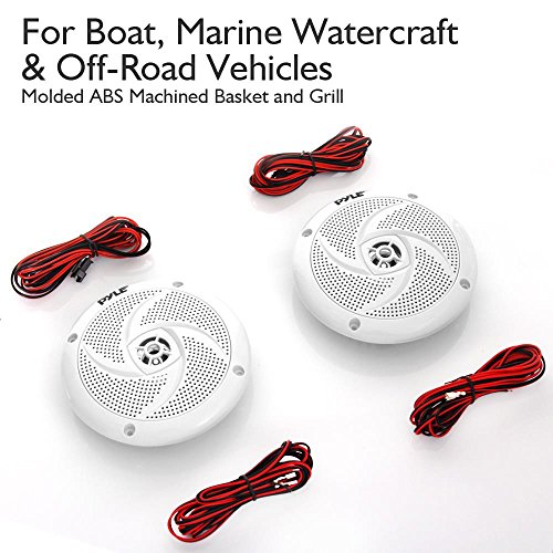 Pyle PLMRS53WL Marine Speakers - 5.25 Inch 2 Way Waterproof And Weather Resistant Outdoor Audio Stereo Sound System thumb #1