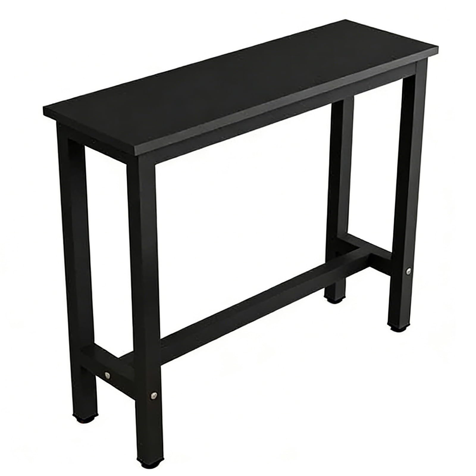 Mesa de bar moderna de 39.3 pulgadas y acabado negro para comedor o cocina estrecha