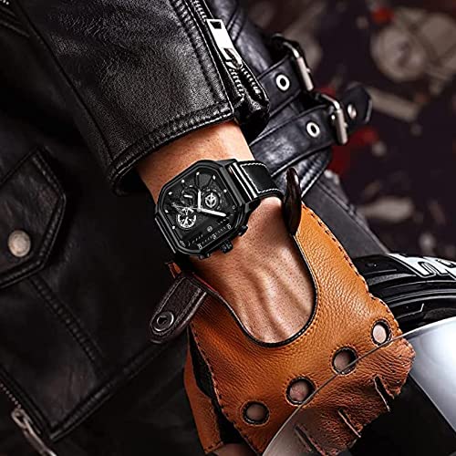 Buy BY BENYAR AKNIGHT Men's Watche Quartz Leather Strap Watch for Men, Waterproof and Luminous