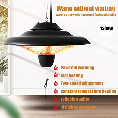 Outdoor Patio Heater, Hanging Electric Porch Heater, Ceiling Mounted