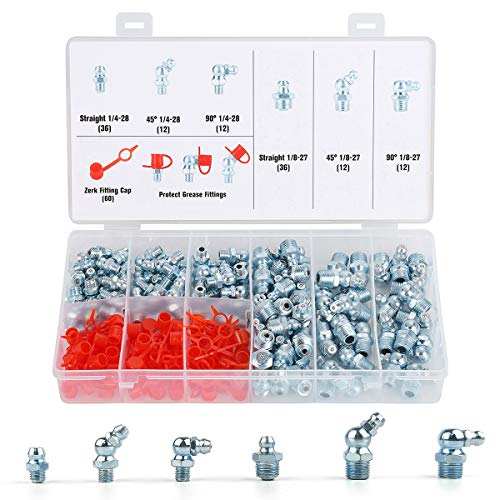 AZUNO Grease Fittings, 120 Pieces SAE Grease Fitting Assortment with 60 PCS Grease