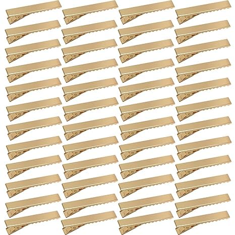 Image of NEOBABY Plain Alligator Metal Hair Clips | Crocodile Clips Styling Sectioning Hair Duck Teeth Hair pins | Curl Clips Barrettes | Craft DIY Accessories for Girls and Women's