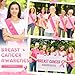 Daifunli Breast Cancer Survivor Sash Breast Cancer Awareness Pink Ribbon Sashes for Survivors Women Party Favors Supplies Decorations(12 Pcs)