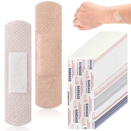 Funtery 100 Pcs Silicone Adhesive Bandages Bulk Sensitive Skin Painless Removal Bandages for Sensitive Fragile Skin Elderly Painless Removal Delicate