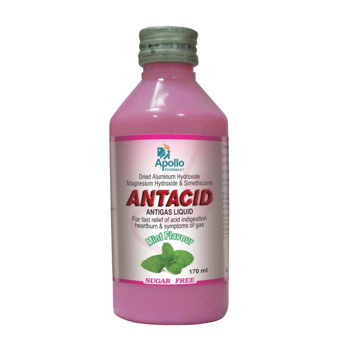 Apollo Pharmacy Antacid Antigas Mint Flavour Liquid, 170 ml (B09WVH36V6) Amazon Price History, Amazon Price Tracker