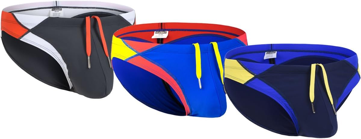 Mens Bikini Swimwear Low Rise Bikini Swimsuit with Pouch