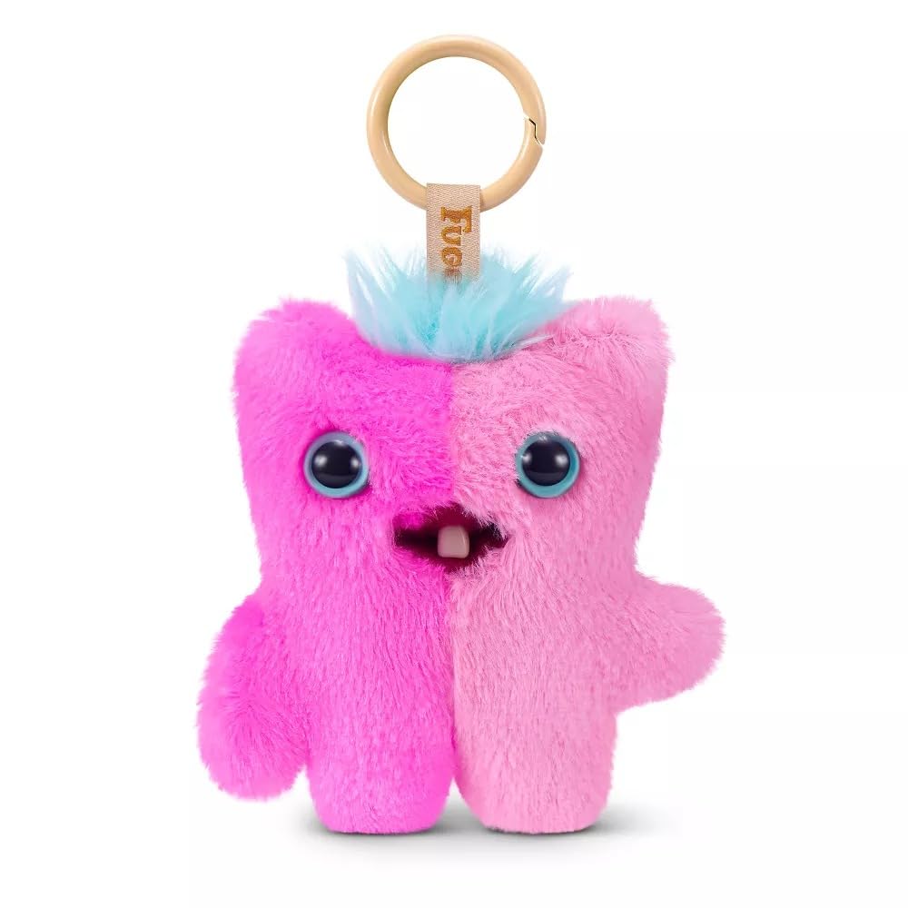 ZURU Fuggler Pinkles Valentine's Keychain, Plush Toy, 3.5 Inches, Collectible, Soft Material, Ages 3+, Pink, 4.5 Inches