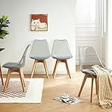 🪑 Sillas escandinavas: patas de madera maciza, resistentes a los golpes, hermosas y duraderas, almohadillas de fieltro antideslizantes en las patas para proteger sillas y pisos de madera