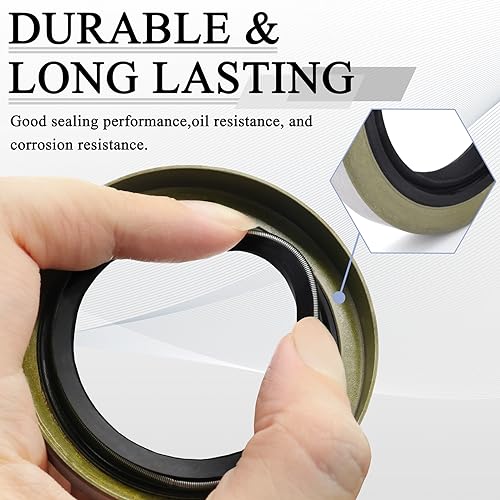 Image of 4Pcs Trailer Axle Hub Wheel Grease Seals with 4Pcs Cotter Pins Replace for Dexter 010-019-00 (10-19) Transcom 171255TB National 473336, ID 1.719'' x OD 2.565'' Double Lip Seals, 3500 lbs #84 Spindle