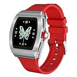 【Pantalla táctil de 1,22 pulgadas】 Este reloj inteligente utiliza una pantalla táctil de 1,22 pulgadas. Puede realizar un seguimiento de su actividad diaria, como la cantidad de pasos, las calorías quemadas, la distancia y el tiempo de entrenamiento, etc. Adecuado para mujeres, hombres y niños, será el mejor regalo.