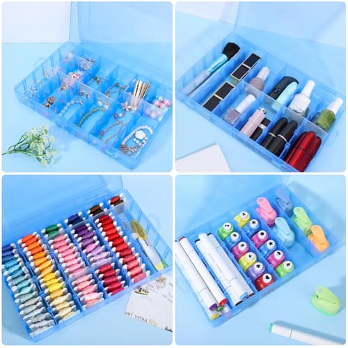 Image of Nail Organizer Storage Box 36 Grids, 2 Pack Rhinestone Container, Acrylic Press Fake Nail Tip Craft Art Accessories Plastic Empty Case, Display Holder for Jewelry Diamond Charms Gem Bead Polish