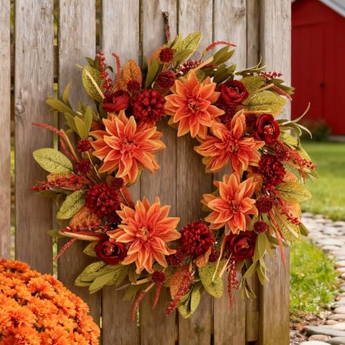 Coronas de hortensias de otoño para pared y puertas: dale un toque acogedor a tu porche o repisa 4