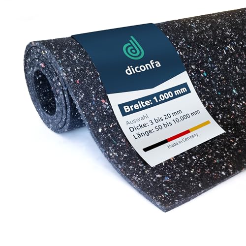 diconfa Bautenschutzmatte 1000mm 100cm 1m BREIT - 3 bis 20mm DICK - 0,05 bis 10m LANG - Auswahl: 1000mm 100cm 1m LANG, 8mm STARK - Gummimatte Antirutsch-Matte Fall-Schutzmatte Schall-Isolation
