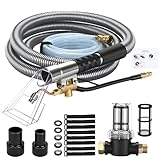 Upgraded Vacuum Cleaner Extractor Kit Compatible with Shop Vac, Carpet and Upholstery Cleaning Extractor Hose Kit with Wand, Hose, and Adapter for Home and Car Cleaning, 10-Ft Vacuum Cleaner Hose