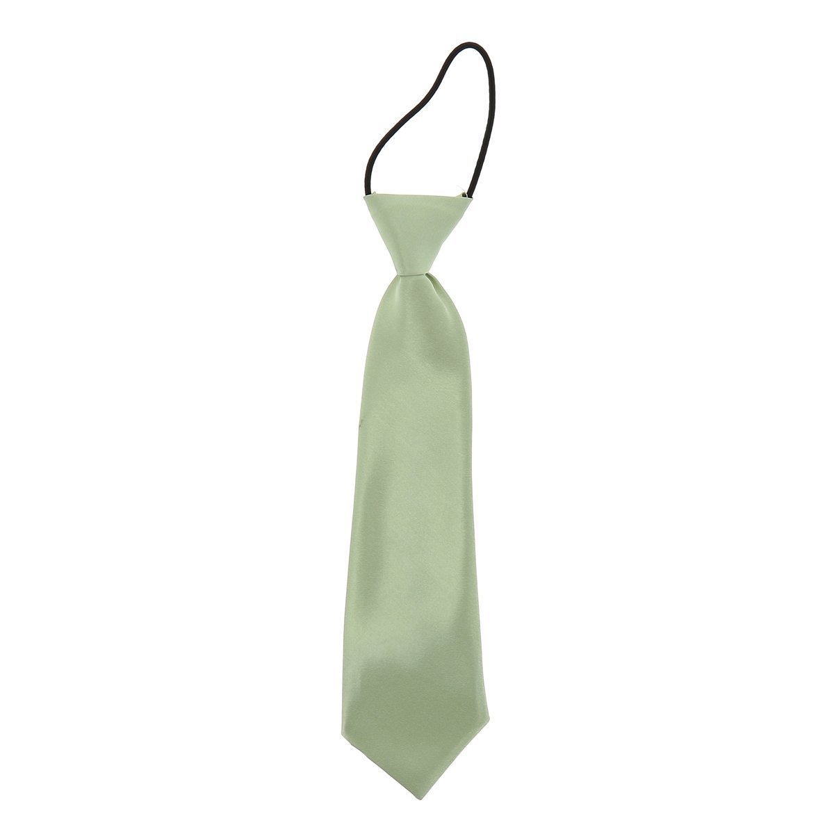 Krawatte für Jungen und Kinder - Vorgebundene Schleife für Hochzeit, Taufe, Kollektion Vater und Sohn, Mandelgrün, One Size