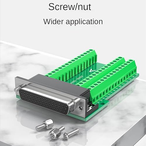 Miniatura 2 de Jienk DB44 Adaptadores seriales hembra RS232 sin soldadura, HDB44 hembra D-SUB a 44Pin 3Row bloque de terminales Breakout Board para equipos
