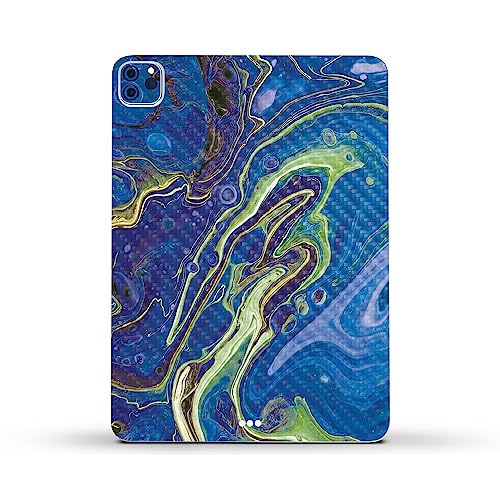 Image of MightySkins Carbon Fiber Skin Compatible with Apple iPad Pro 11 inch M2 4th Gen (2022) Full Wrap Kit - Blue Pour | Protective, Durable Textured Carbon Fiber Finish | Easy to Apply | Made in The USA