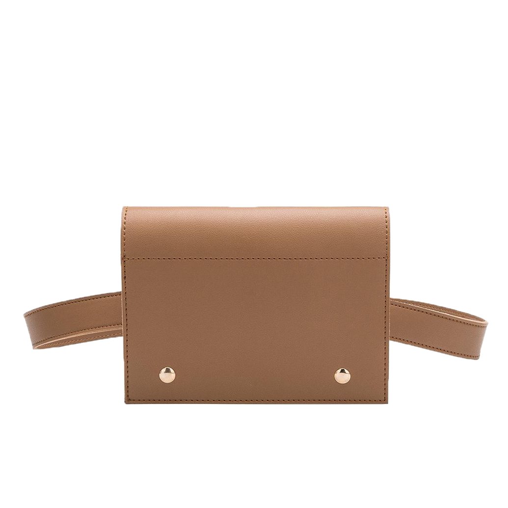 Stylish Waist Bags For Women - Gabby Belt Design - Luxury Vegan Leather (Tan)-image-30