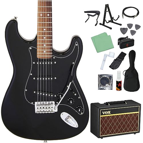 LEGEND LST-Z B エレキギター 初心者14点セット 【VOXアンプ付き】 Black ブラック 黒 レジェンド
