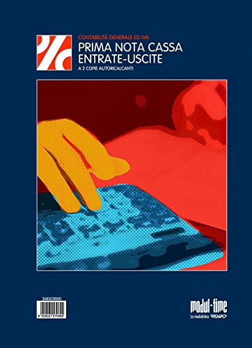 Blocco Prima Nota Cassa Entrate/Uscite da 50 Pagine a Doppia Copia 29,7x21cm