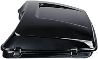 Vista 2 de TCMT - Caja de maletero para motocicletas Black Latch Razor con almohadilla de respaldo para Harley Touring 2014-2025 CVO Road King Road Glide