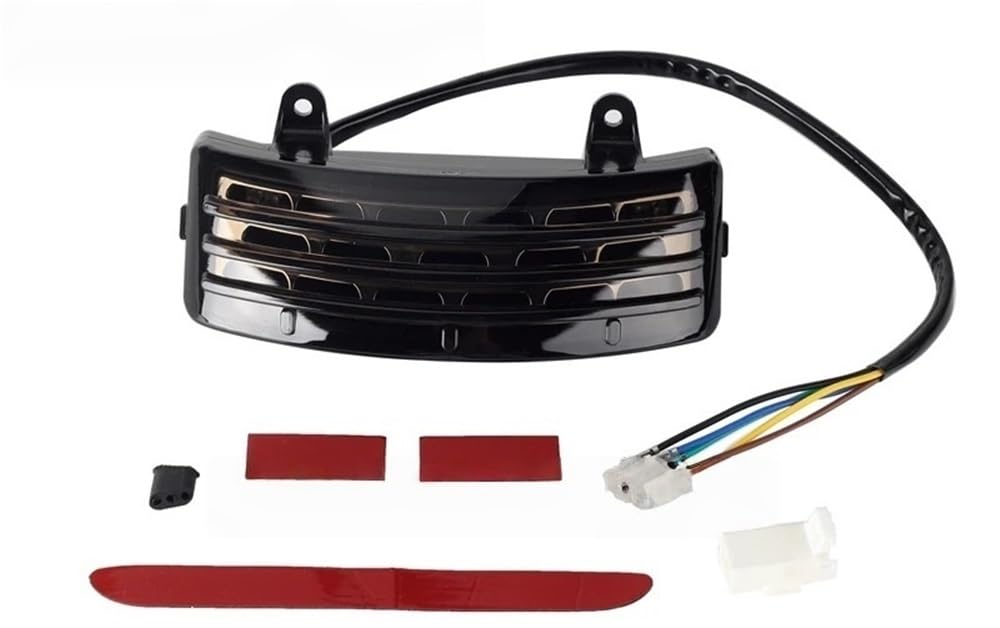 Luz de freno trasera de tres barras ahumada para Harley Touring Street Glide FLHX FLTRX 8