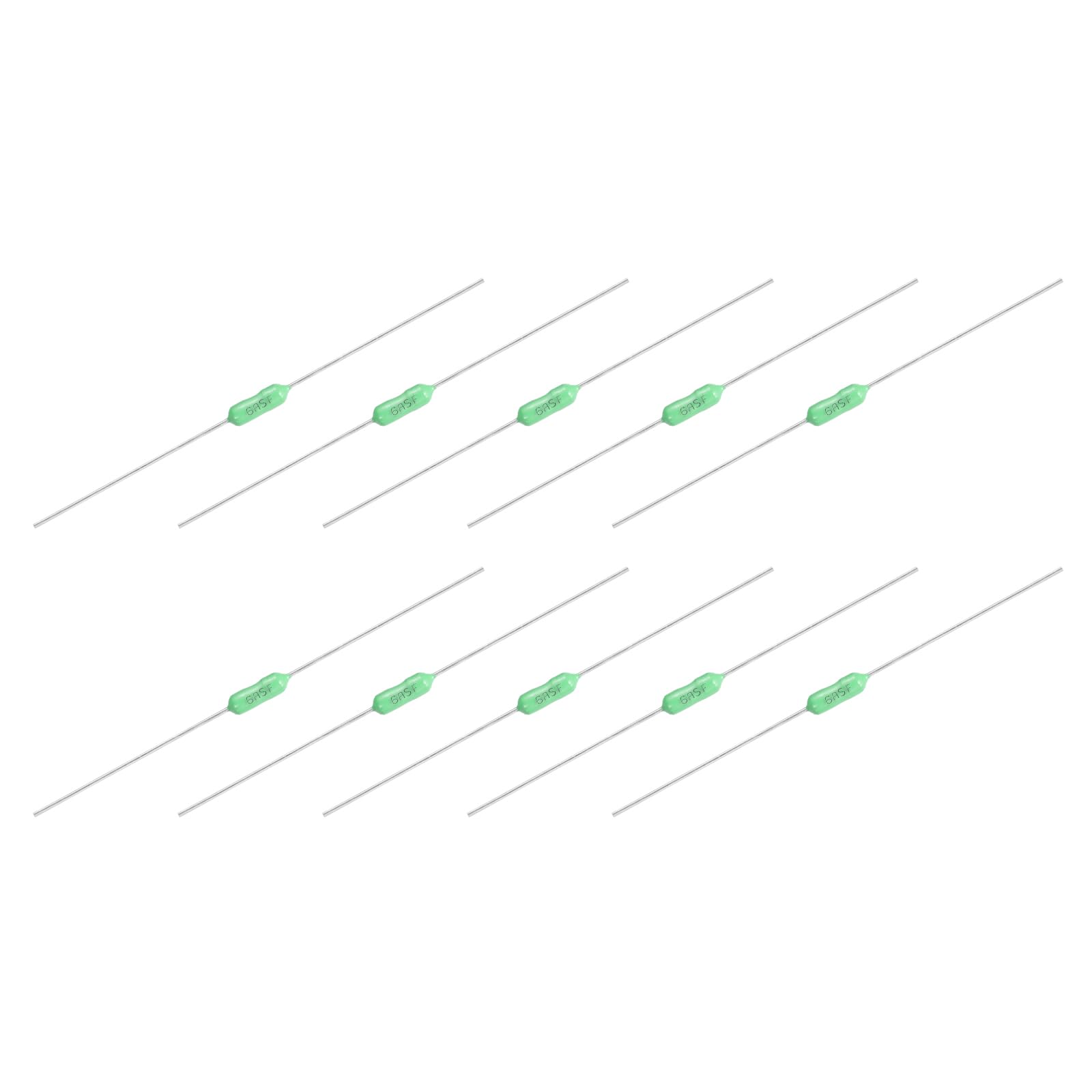 MECCANIXITY 20Pcs Micro Fuse 6A 250V Fast Blow Axial Leaded 2.4x7mm Electrical Barrier Fuse for Motor Transformer Electric Industrial Home Appliance