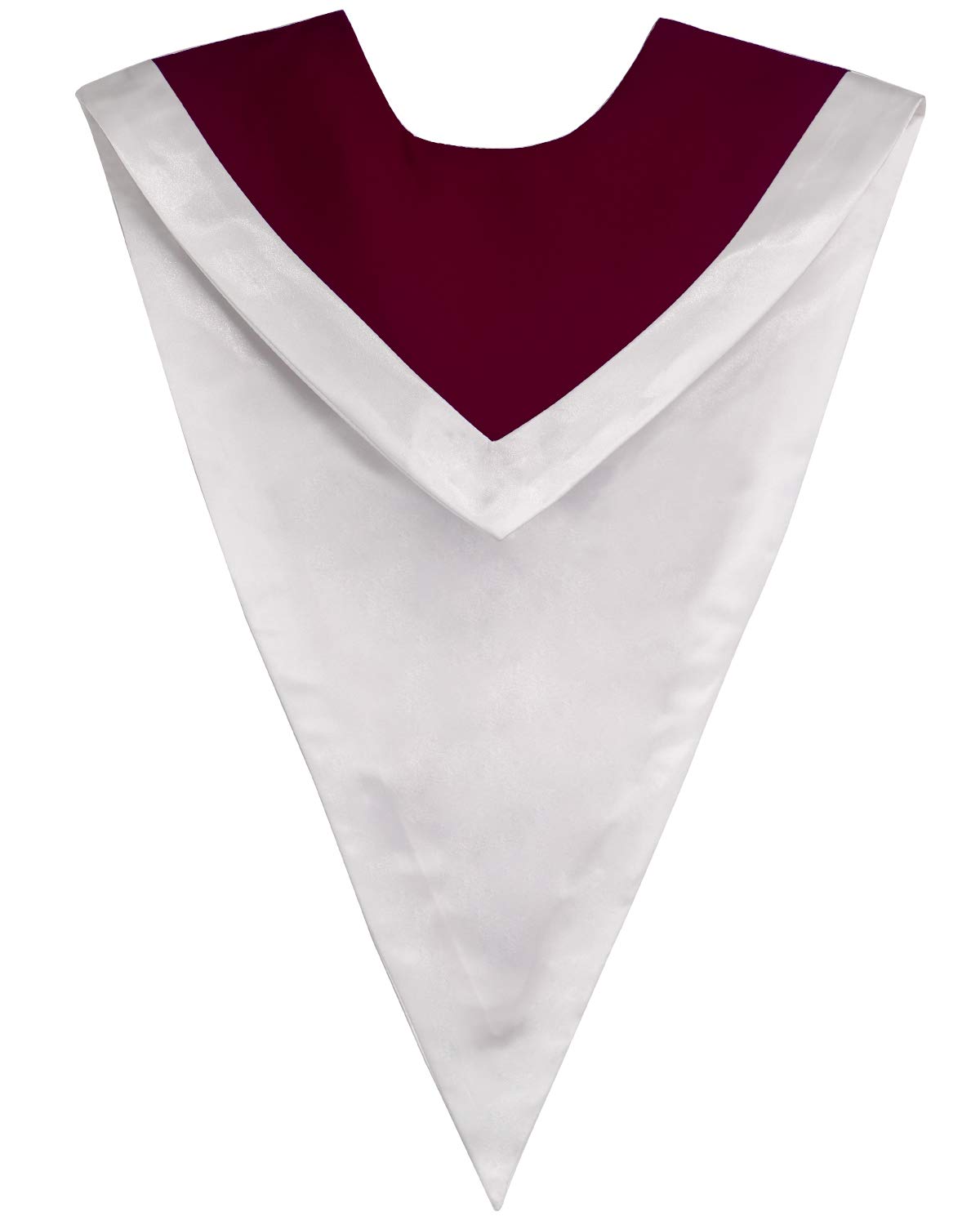 IvyRobesUnisex Reversible V Shape Choir Stole with Border Maroon/White