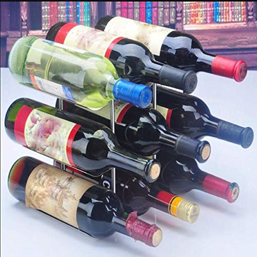 Soporte para botellas de vino acero inoxidable 9 botellas miniatura 4
