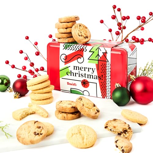 David’s Cookies Shortbread Cookies – Merry Christmas Sweet Sampler Tin