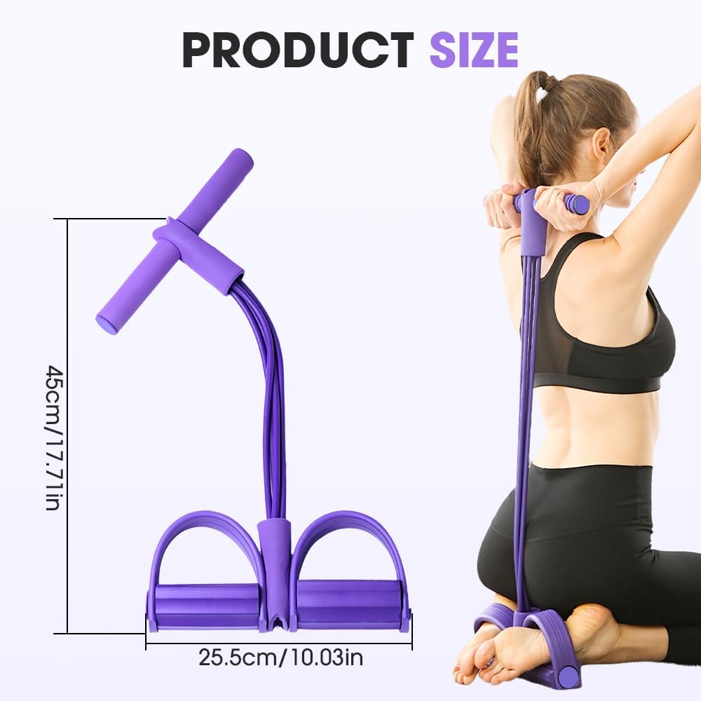 Bandes De Résistance Fitness 4 Tubes - Avec Poignées, Pour Abdos, Bras, Jambes, Débutants Et Femmes