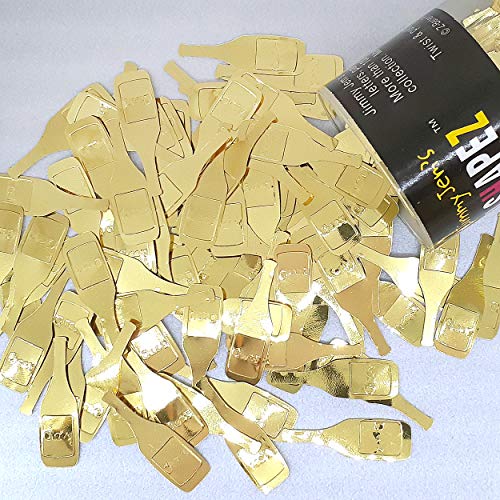 Confettis bouteille de champagne dorés métallisés haute brillance pour réception