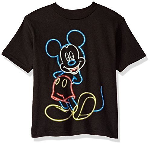 Disney baby boys Mickey Mouse Short Sleeve T-shirt T Shirt, Mickey Black, 4 US