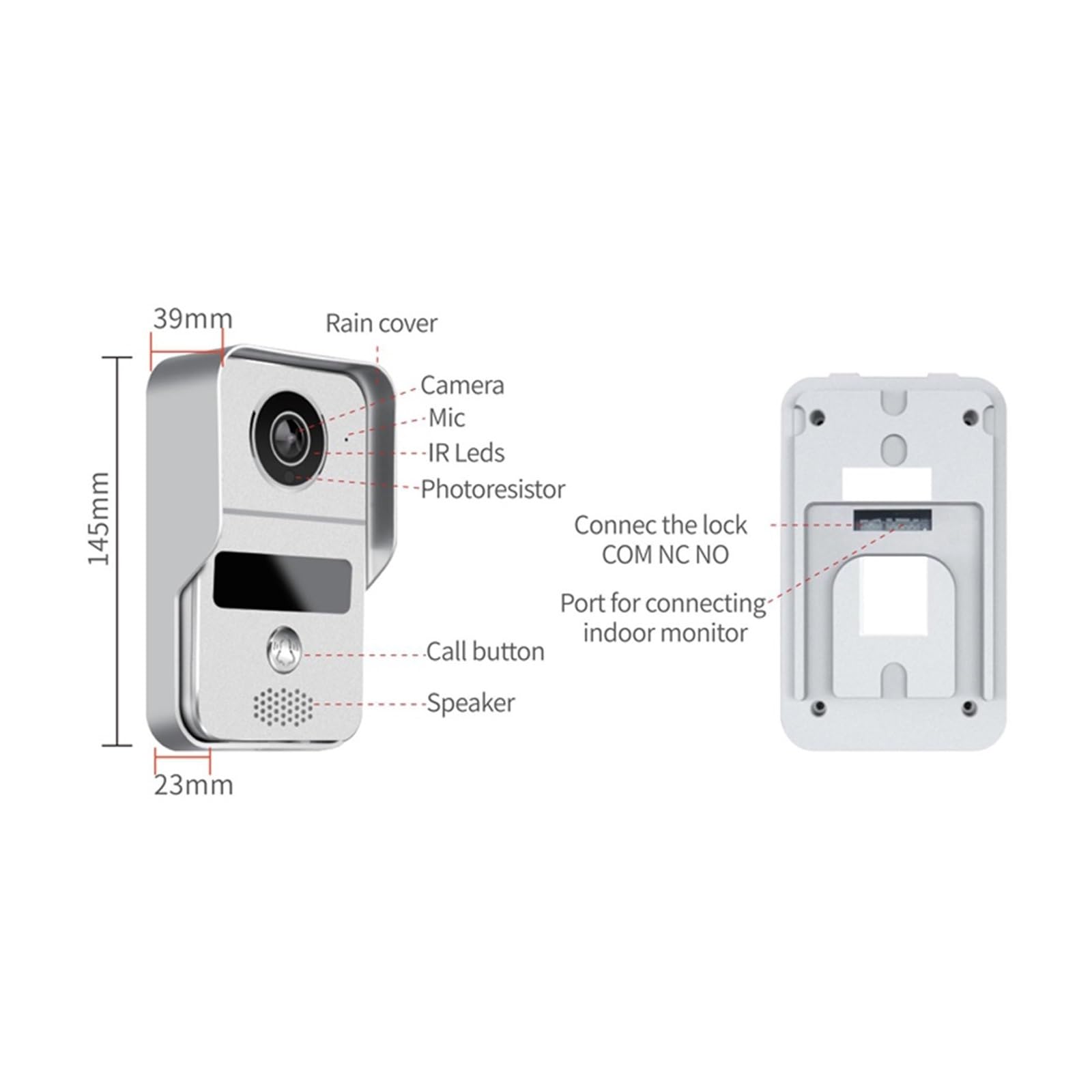 Timbre visual Tuya Wifi Inteligente Video Timbre Portero Automático For Hogar Teléfono 1080P RFID Inalámbrico Visor De Puerta Cámara Intercomunicador 7 Pulgadas Pantalla Registro De Movimiento Para la